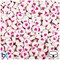BeadTin White Opaque 7mm Coin Plastic Alpha Beads - Pink Hearts (250pcs)